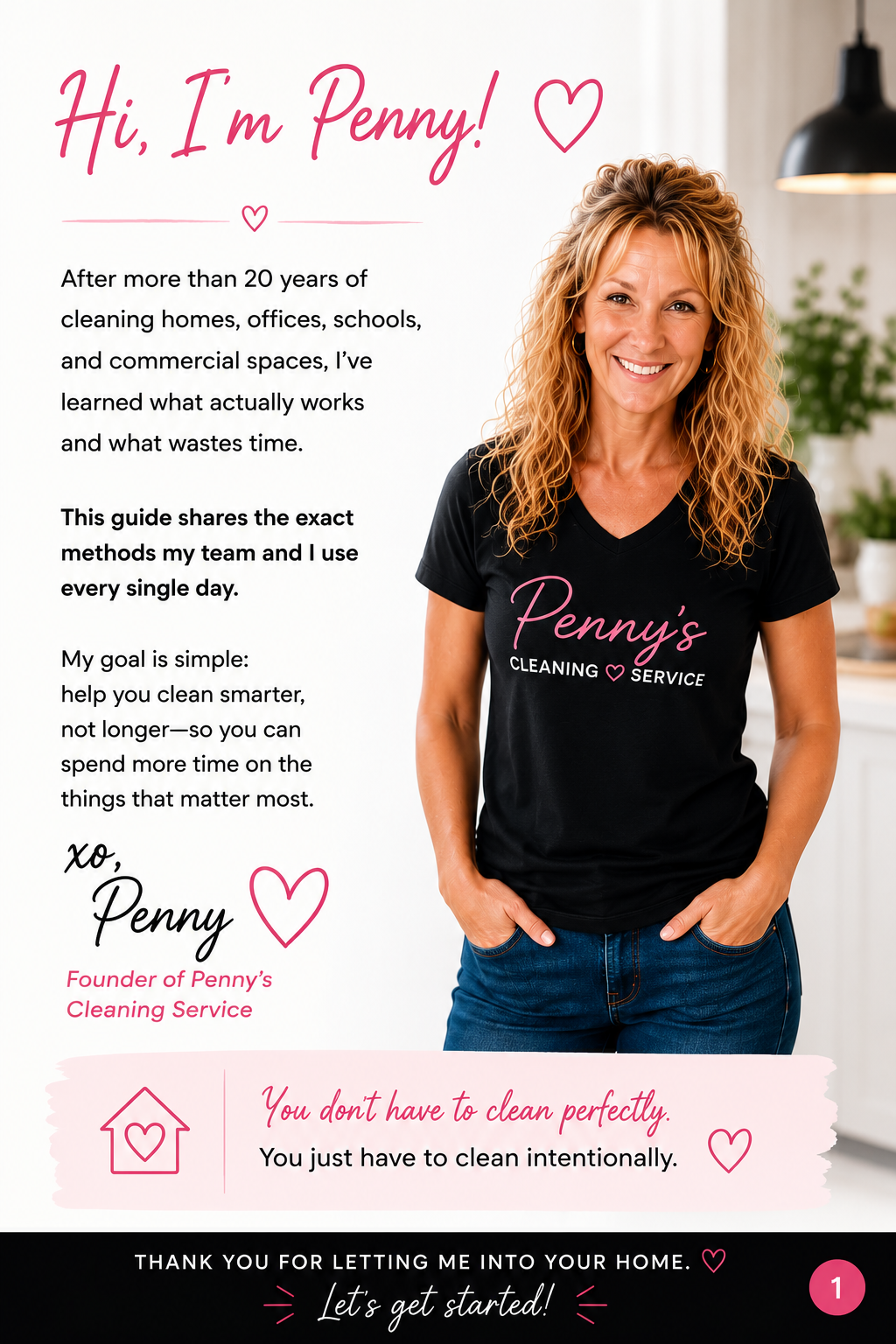 Penny, owner of Penny's Cleaning Service